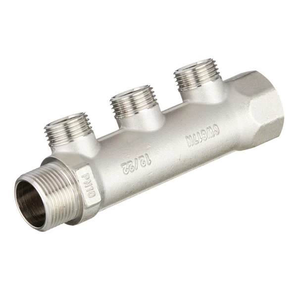 коллектор valtec 3/4 вр(г) х 3 выхода 1/2 нр(ш) х 3/4 нр(ш) (vtc.500.n.0503)