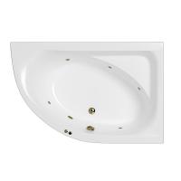 Акриловая ванна Whitecross Aquarella 170x110 R 0109.170110.100.SOFT.BR цвет Белый с гидромассажем форсунки Бронза