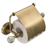 Держатель туалетной бумаги Migliore Amerida 16557 с крышкой, цвет бронза с кристаллами Swarovski