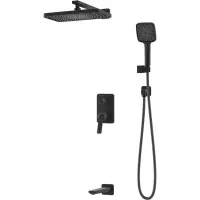 Душевой комплект IDDIS Parker PARBL03i68 339,4x189,4 мм, со смесителем, черный матовый