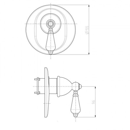 смеситель для душа fima carlo frattini herend chic f5409/1ccr