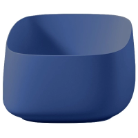 Раковина ArtCeram Cognac Quadro COL006 16 00 накладная, без отв., без перелива, на столешницу, Saniglaze, 43x43xh22.5 см, blu zaffiro (синий сапфир)