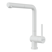 Смеситель Omoikiri Akashi-S WH 4994572 для кухни, с выдвижным изливом, белый