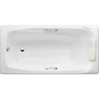 Ванна чугунная Roca Ming SET/2302G000R/291120001/150412330 170x85 см, с ручками, антискользящим покрытием, белый