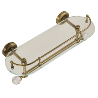 Стеклянная полка Migliore Amerida 16565 цвет бронза с кристаллами Swarovski