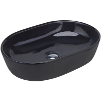 Раковина накладная BeWash Bogen 88601006 60 см без отверстия под смеситель черная глянцевая
