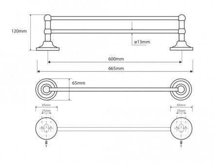 Полотенцедержатель Bemeta RETRO 144304052 хром Полотенцедержатель Bemeta RETRO 144304052 хром