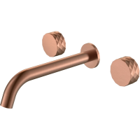 Смеситель для раковины Boheme Stick Diamond 152-2-CB встраиваемый, медь матовая