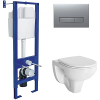 Комплект подвесной унитаз Berges Gamma + система инсталляции Berges Atom Line 410 043342