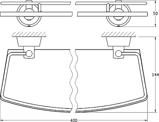 Полка для ванной FBS Vizovice VIZ 014 40 см
