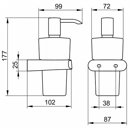 Колба для дозатора для мыла, з/часть Keuco Elegance New 11654 009000