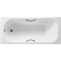 Ванна чугунная Roca Malibu SET/2334G0000/526803010/150412330 160x70 см, с ручками, антискользящим покрытием, белый