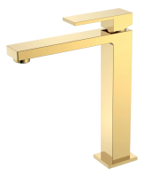 Смеситель для раковины Boheme Qubic 472-G Золото глянцевое