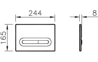 кнопка смыва vitra loop 740-0780 цвет хром