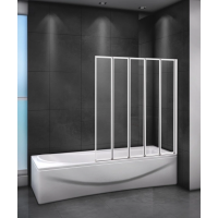 Шторка на ванну Cezares Relax 120 R RELAX-V-5-120/140-P-Bi-R профиль Серый стекло рифленое Шторка на ванну Cezares Relax 120 R RELAX-V-5-120/140-P-Bi-R профиль Серый стекло рифленое
