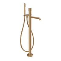 Смеситель для ванны Gessi HABITO RIGATO 70528#726 warm bronze brushed PVD