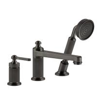 Смеситель на борт ванны Gessi Venti20 65037#707, цвет: Black Metal Brushed PVD