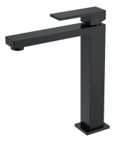 Смеситель для раковины Boheme Qubic 472-B черный матовый
