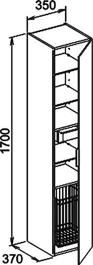 шкаф-пенал keuco edition 11 платиновый дуб r 31331 440002