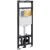 Инсталляция WasserKRAFT Alme 15TLT.010.ME.MG01 для унитаза с клавишей смыва Золото матовое