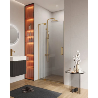 Душевая дверь Cezares Slider SLIDER-B-1-100/110-C-BORO 100-110 см, профиль золотой матовый, стекло прозрачное