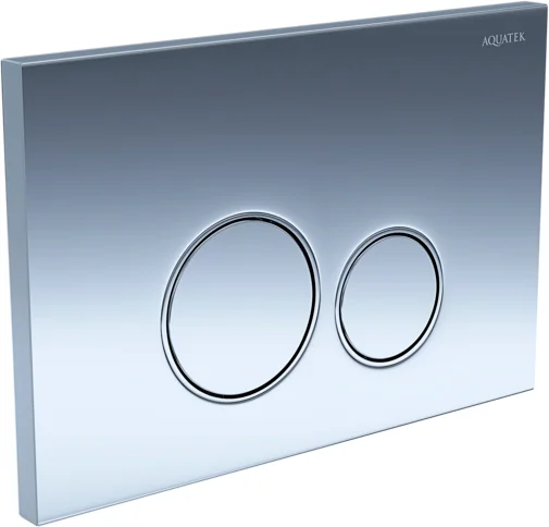 клавиша для инсталляции aquatek kdi-0000018 для унитаза, пластик, хром глянцевая