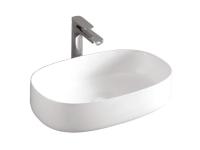 Раковина ArtCeram Cognac Quadro COL003 63 34 накладная, без отв., без перелива, на столешницу, Saniglaze, 55x35xh14.5 см, cotone