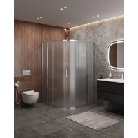 Душевой уголок Cezares Molveno R-22 120х120 MOLVENO-R-22-100+20-P-Cr профиль Хром стекло рифленое