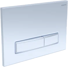 клавиша для инсталляции aquatek slim kdi-0000021 для унитаза, абс-пластик, белая глянцевая