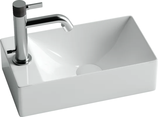 Раковина Ceramicanova Element CN5008 накладная, 37.5x21.5 см, отверстие слева, белая