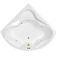 Акриловая ванна Whitecross Konsul 150x150 0110.150150.100.SOFT.GL цвет Белый с гидромассажем форсунки Золото
