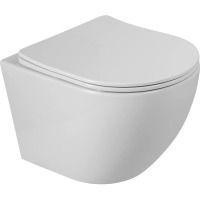 Унитаз подвесной BelBagno Sfera-R BB046CH-TOR/SC безободковый, торнадо, с сиденьем микролифт, белый