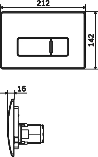 клавиша смыва am.pm pro m i048031 матовый никель