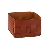 Корзинка Colombo Design Adj Mini Bottega BADJ1019-3009 19x19хh13 см, бордо|коньяк