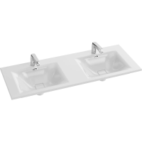 Раковина 121,5x46,5 см Jacob Delafon Sherwood EXBS112-00 двойная, цвет белый