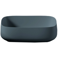 Раковина ArtCeram Cognac Quadro COL009 42 00 накладная, без отв., без перелива, на столешницу, Saniglaze, 56x41xh15.5 см, petrolio (нефть)