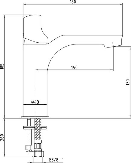 смеситель для раковины e.c.a. myra 104308986stex красный смеситель для раковины e.c.a. myra 104308986stex красный