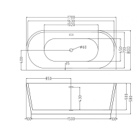 Акриловая ванна Esbano Paris ESVAPARI