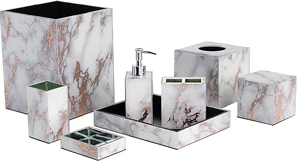 Дозатор для жидкого мыла Kassatex Marble Swirl BGM-LD-GD