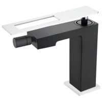 Смеситель Boheme Q 146-BCR для биде, без донного клапана, хром/черный матовый