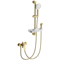 Смеситель Wonzon & Woghand WW-A31003-BG для ванны с душем, с гигиеническим душем, золотой матовый