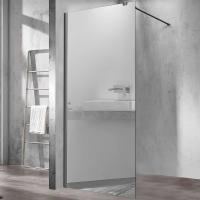 Душевая перегородка Vincea Walk-In 100 VSW-1H100MRGM профиль вороненая сталь, стекло зеркальное