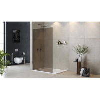 Душевая перегородка Cezares Liberta 120 LIBERTA-L-1-TB-120-BR-Cr профиль Хром стекло бронзовое