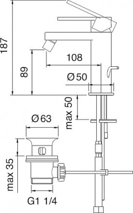 смеситель для биде treemme klab 2720.nc