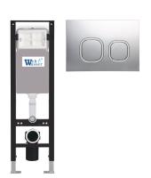 Инсталляция для унитазов WeltWasser WW INS Amberg 350 CR с хром кнопкой смыва