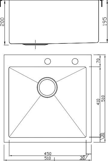 кухонная мойка seaman eco marino smv-510 с клапан-автоматом
