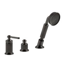 Смеситель для установки на борт ванны Gessi Venti20 65043#707, цвет: Black Metal Brushed PVD