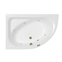 Акриловая ванна Whitecross Aquarella 170x110 L 0108.170110.100.SOFT.BR цвет Белый с гидромассажем форсунки Бронза
