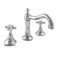 Nicolazzi Nicolazzi Half Dome Crystal Смеситель для раковины на 3 отверстия, с донным клапаном, излив: 165 мм, цвет: хром