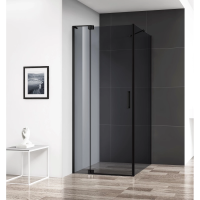 Душевой уголок 80-90x99,5 см Cezares SLIDER-AH-1-100-80/90-GRIGIO-NERO графитовое